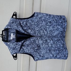 !!3 FOR $25 -- CHRISTOPHER & BANKS Lined Quilted Floral Vest Runs Large
